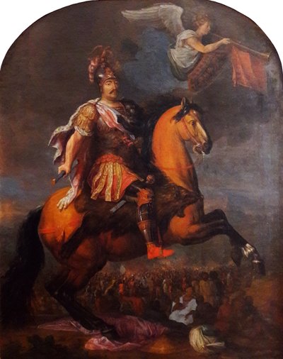 Retrato equestre do rei Jan III. Sobieski da Polônia de Pierre Denis Martin